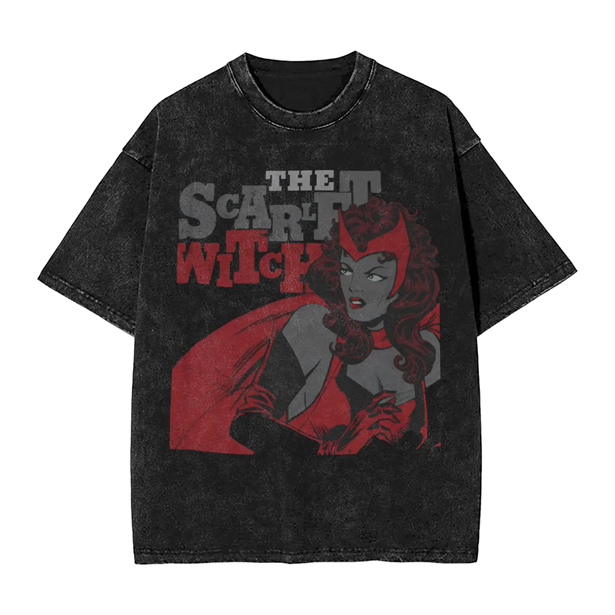 2024 super hero Scarlet Witch marvel Washed Shirts Merch Oversize T-Shirt  Men Women Tees