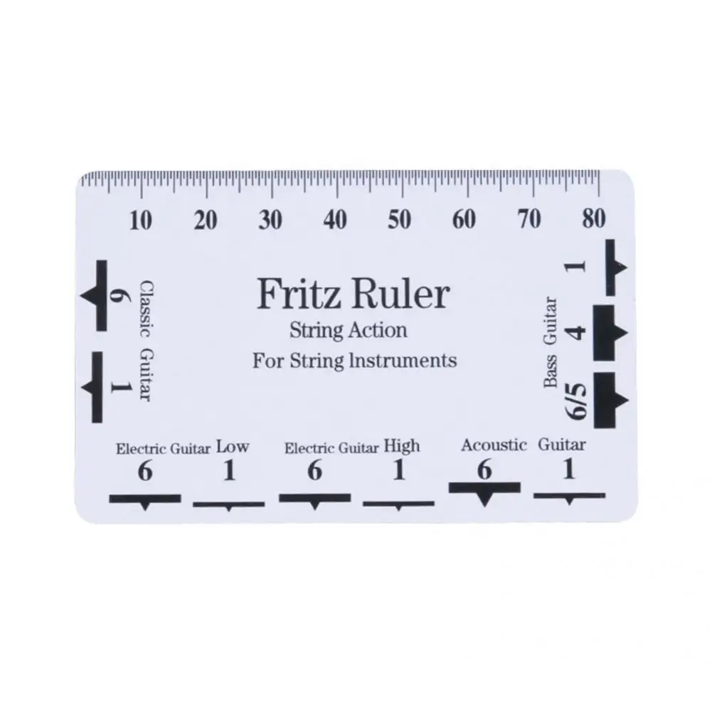 Accurate Guitar Neck Ruler for Guitar PVC String Action Ruler Portable Gauge Guitar Neck Ruler