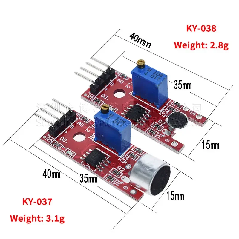 High-sensitivity microphone sensor module sound detection KY-037 KY-038 sound module compatible with Arduino