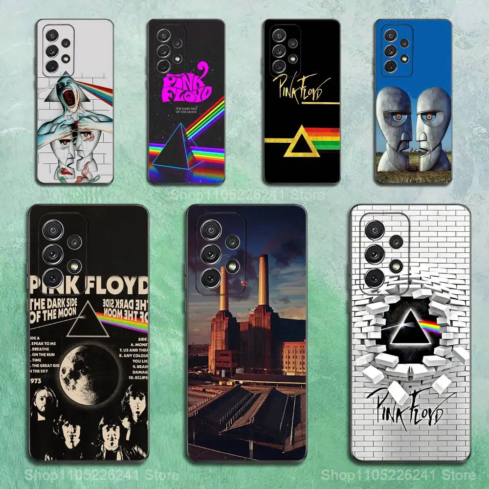 Funda de teléfono Band P-Pink F-Floyd Cool para Samsung S22,S21,S20,S10,S9,S25,S24,S23,Ultra,FE,Plus,Lite,Silicona suave negra