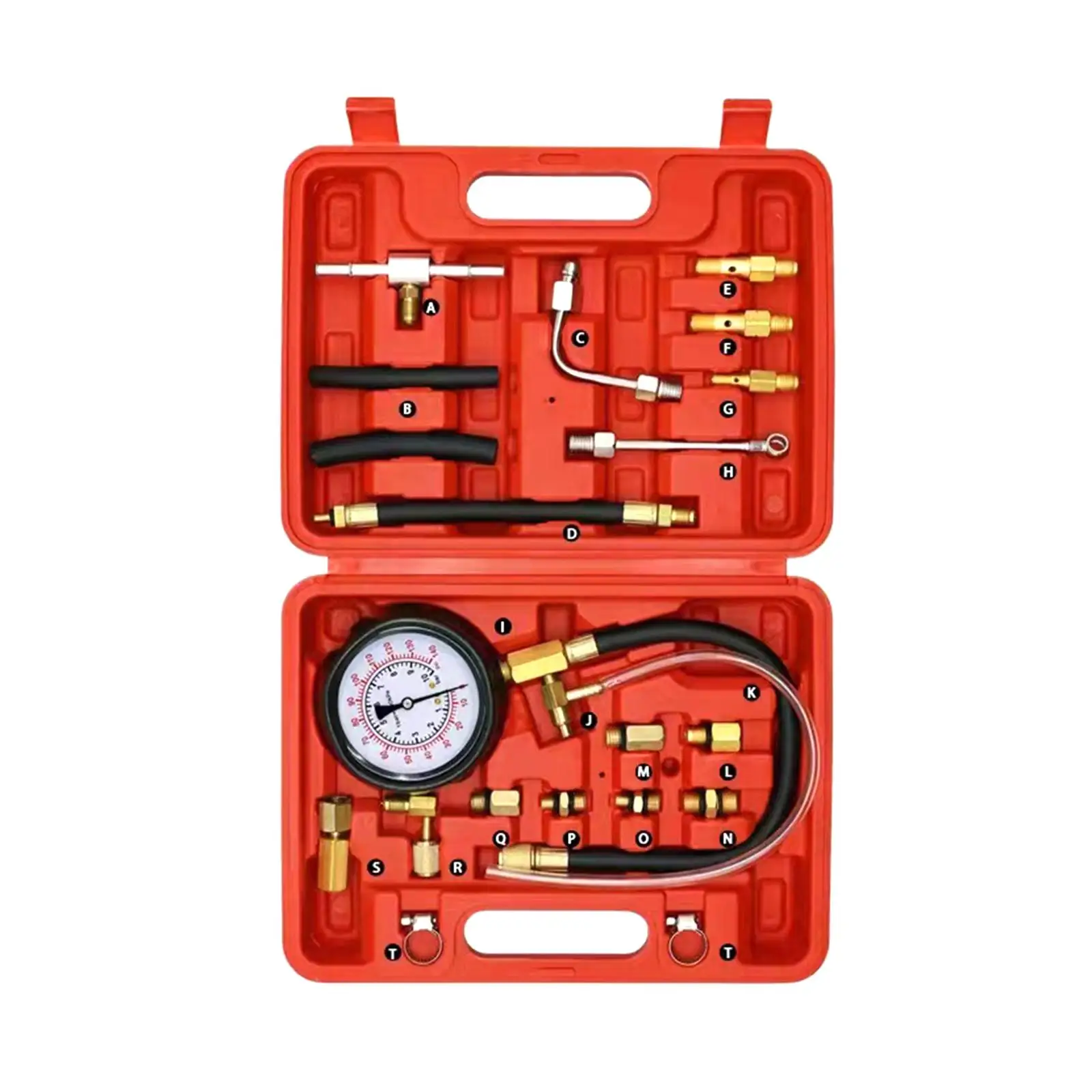 Alloy Cylinder Pressure Gauge Compression Tester Kit with Quick Coupling Safe Valves for Universal Petrol Engine Automotive Use