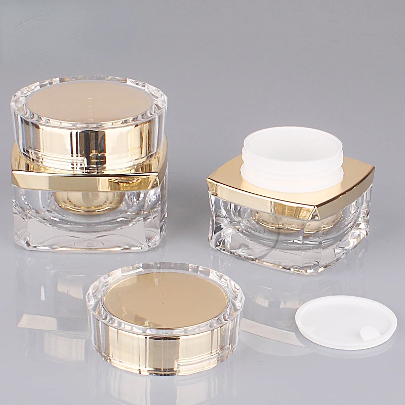 

5g10g15g30gFace Cream Bottle Empty Jar Acrylic Travel Lip Balm Container Refillable Bottles Double-layer Lotion Bottle Portable