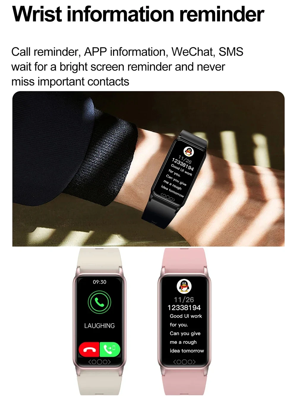 new for XIAOMI Blood Sugar Body Temperature Smart Band Uric Acid Blood Lipid Pressure Heart Rate Monitor Bracelet smart watch