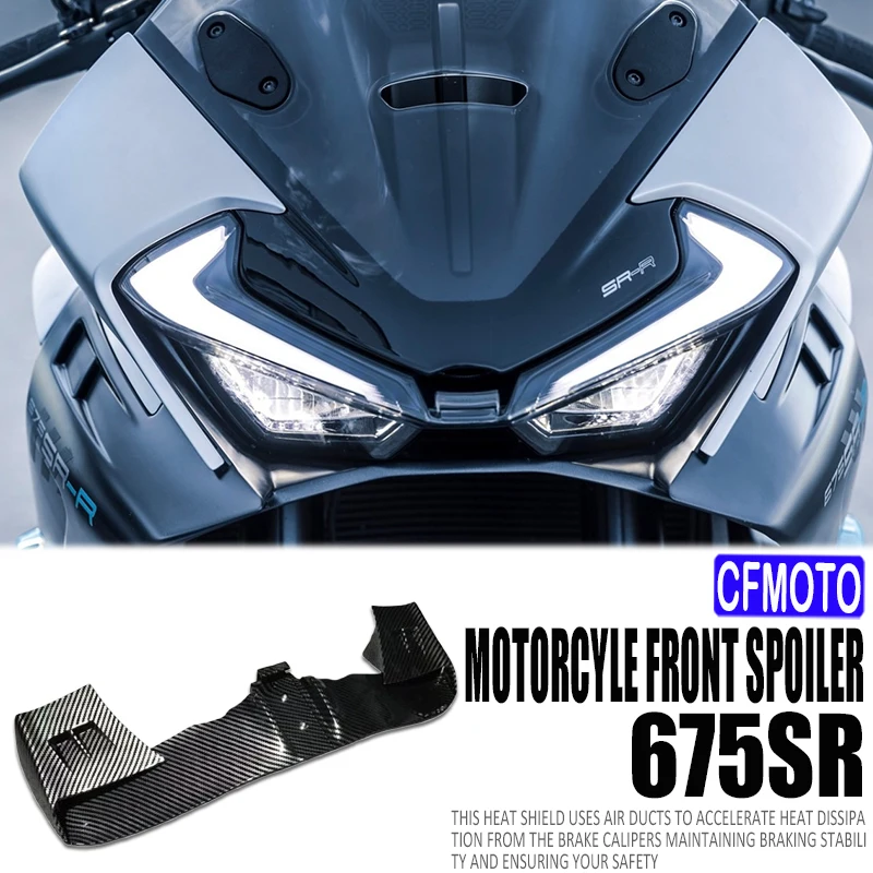 

For CFMOTO 675SR 675 SR 675sr 2024 2025 2026 New Front Spoiler Lower Spoiler Front Lip GP Wing Downforce Motorcycle Fairing Part