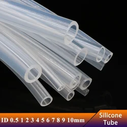 1/3/5/10M Food Grade Transparent Silicone Rubber Hose ID 0.5 1 2 3 4 5 6 7 8 9 10 mm Flexible Nontoxic Silicone Tube Clear soft