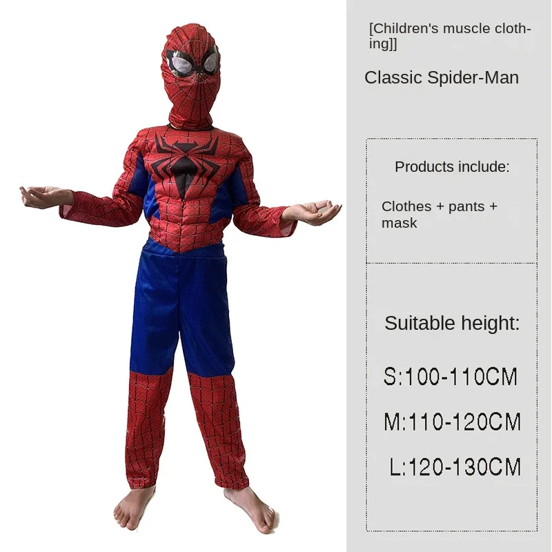 Bambini supereroe Cosplay Muscle Costume Movie Avengers Captain America Iron Man Fantasy outfit carnevale di Halloween per ragazzi e ragazze