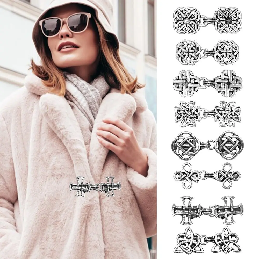 New Design Multifunctional Clip Cardigan Clip Silver Color Vintage Style Clip Clasps Sweater Blouse Pin