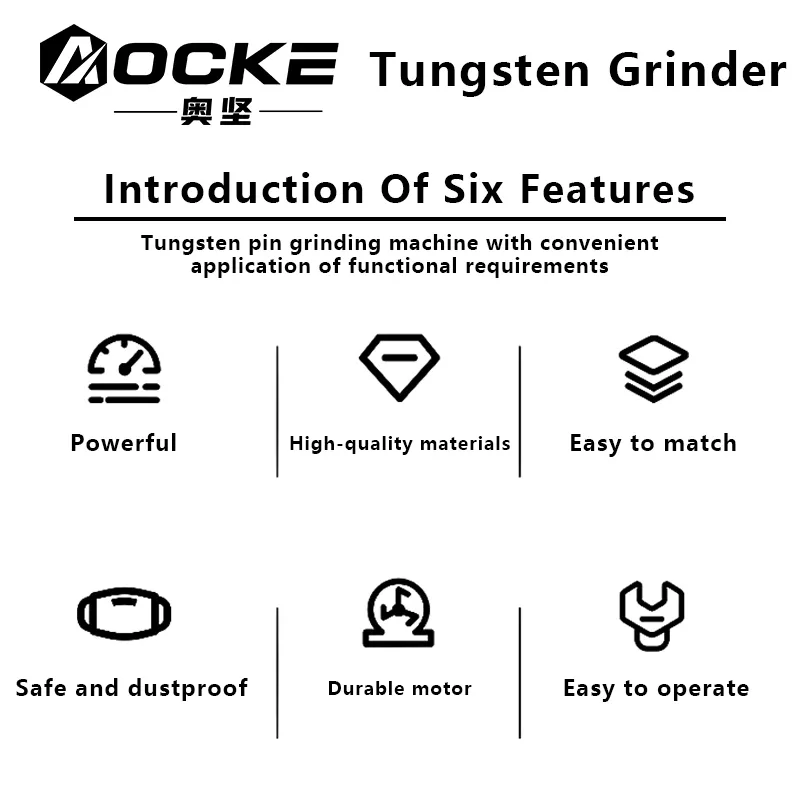 AOCKE AX1 Portable Tungsten Electrode Grinder Tig Weld tungsten needle grinder machines Tig Tungsten Rods Grinder Sharpener