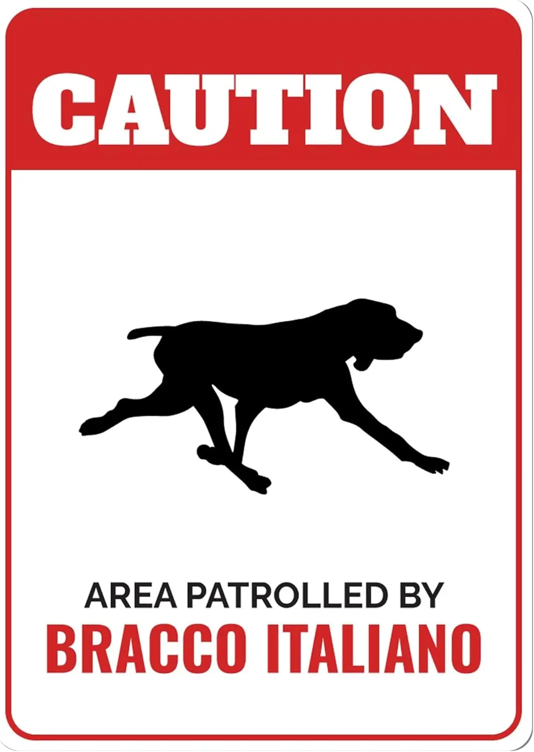 Letrero de Perro Bracco Italiano, Puntero Italiano, Regalo Bracco Italiano, Letrero para Puerta, Letreros de Razas de Perros, Letrero de Advertencia de Perro, Letrero de Aluminio para Perro