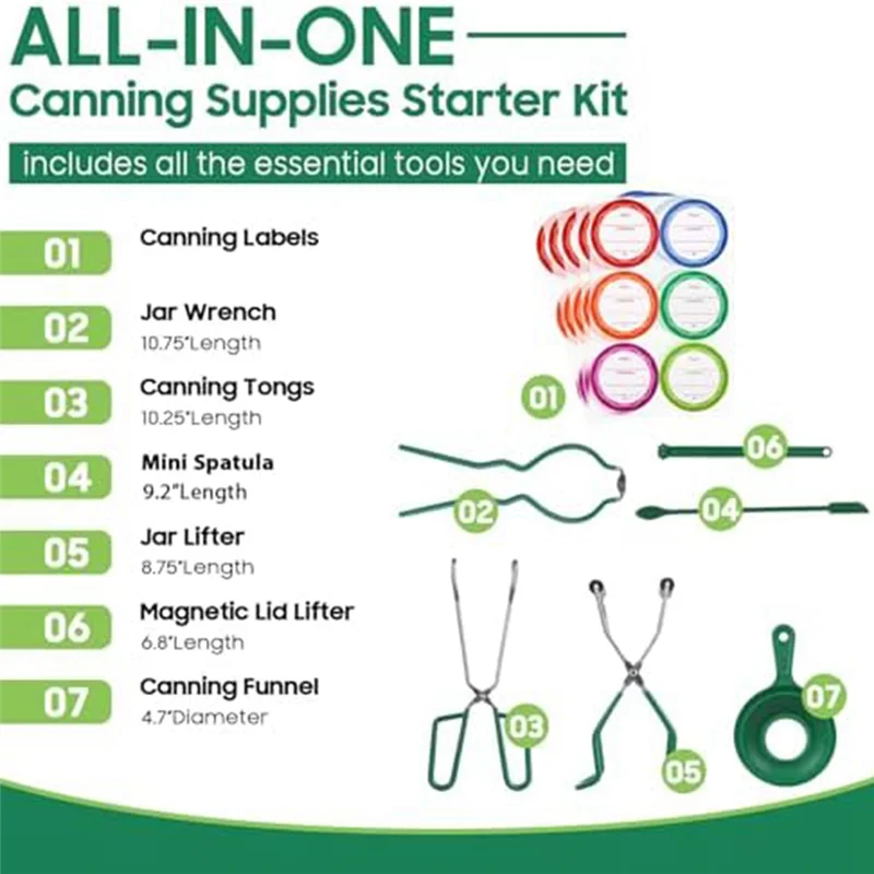 อุปกรณ์กระป๋อง ชุดกระป๋อง - ชุดเครื่องมือกระป๋องสแตนเลสระดับพรีเมียมชนิดบรรจุกล่อง ไม่เป็นสนิม อุปกรณ์เสริมสําหรับเครื่องล้างจานปลอดภัย-AS97