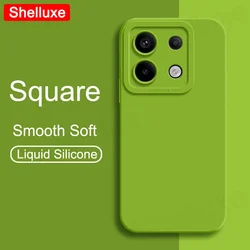 For Redmi Note13 Pro Case Shelluxe Square Liquid Silicone Soft Cover For Xiaomi Redmi Note 13 Pro Plus 5G Shockproof Phone Cases