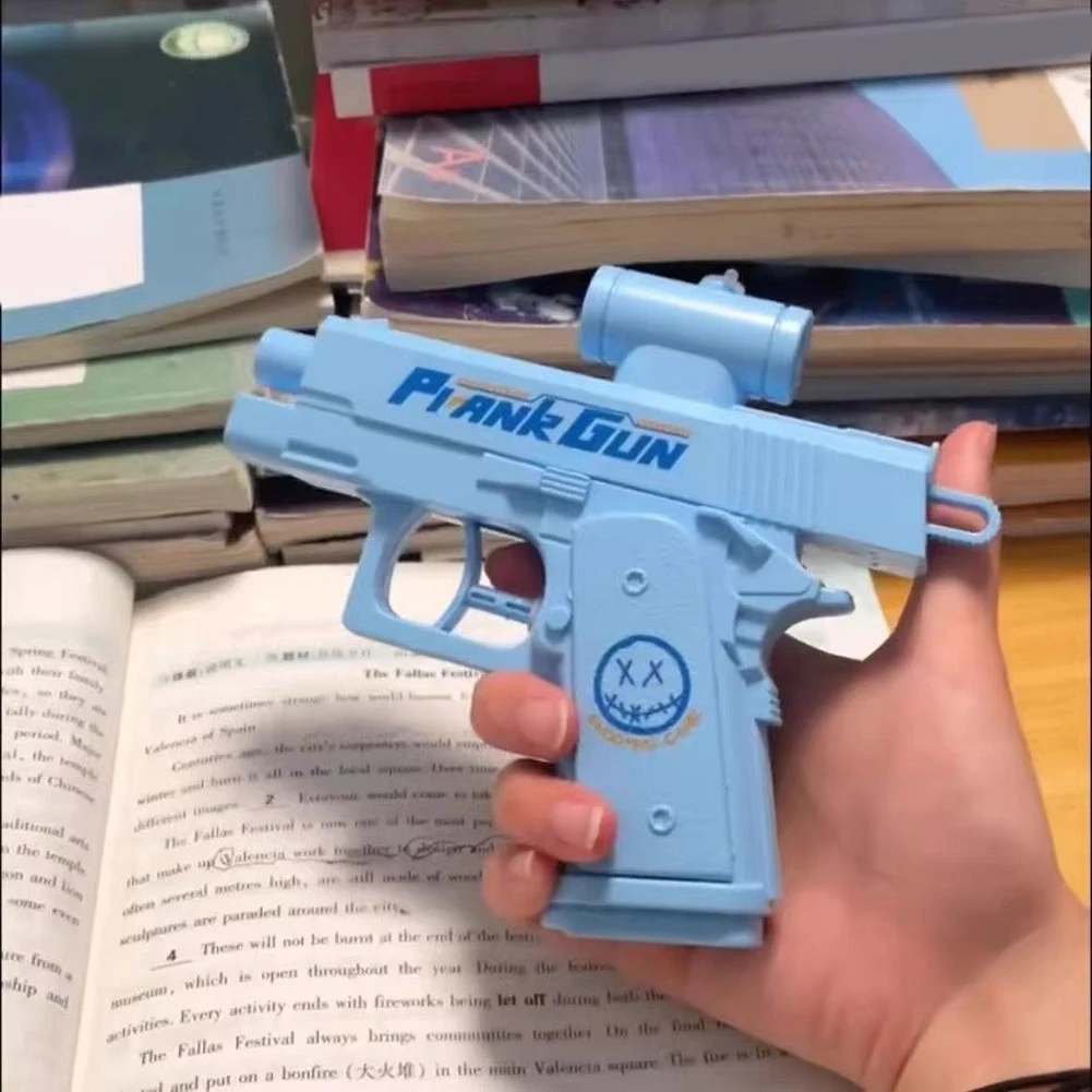 Pistola pulverizadora de agua inversa de doble cara creativa, tácticas de truco de verano, Mini pistola de agua de pulverización de agua doble direccional, diversión al aire libre