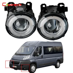 2 X 30W Fog Light Assembly For Citroen Jumper 290 295 2012 2013 2014 2015 2016 Car LED Lens Angel Eye Daytime Running Light DRL