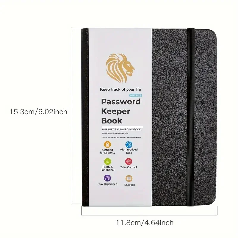 Imagem -05 - Password Keeper Book com Abas do Alfabeto Notebook Notepad Diário Notebooks Writing Pads Escritório e Material Escolar