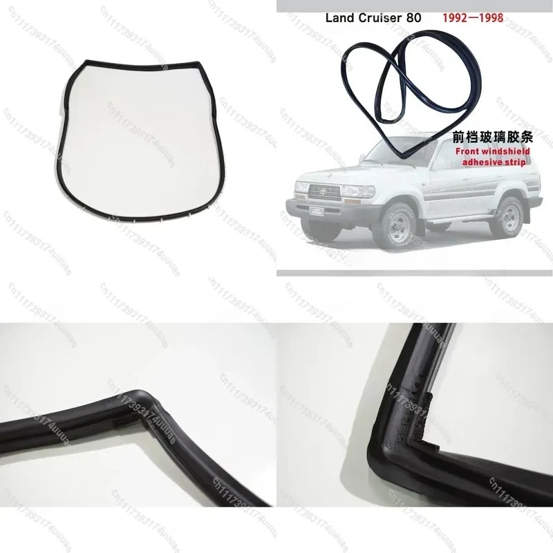 For LC80 Front Glass Strip, Durable Clear Windshield Seal Trim Replacement Accessory