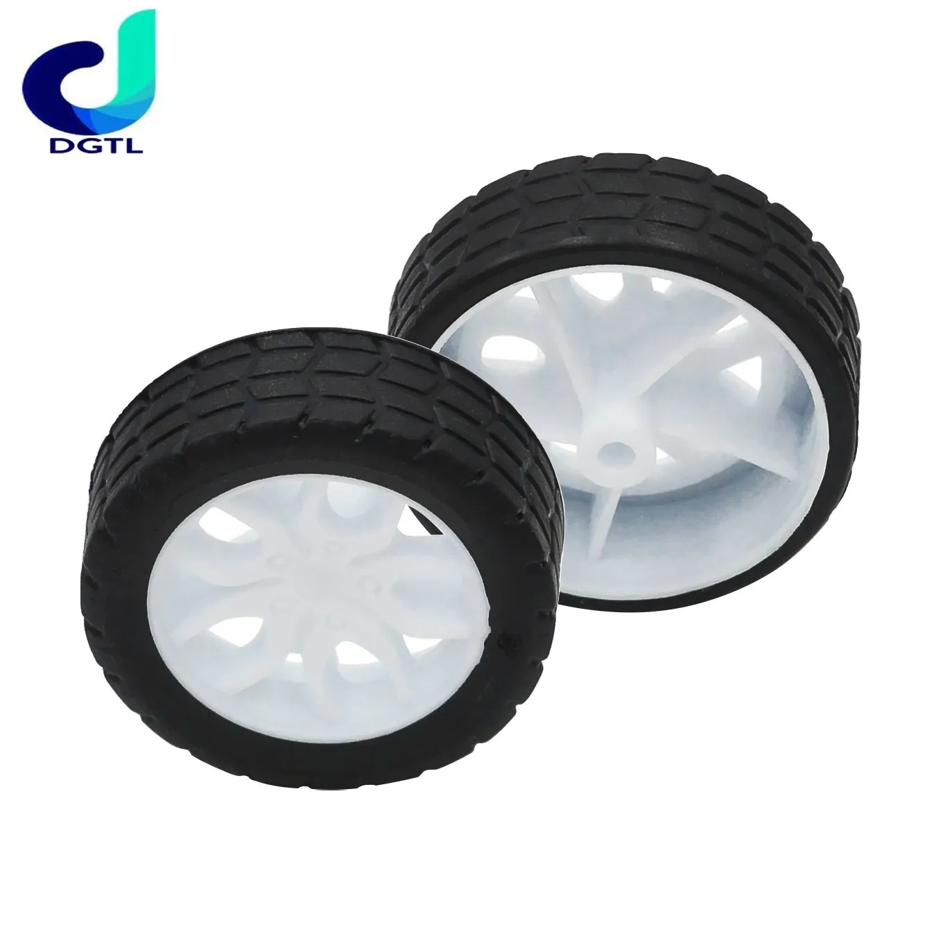 Fine white covered rubber wheel Rubber Wheel toy Wheel toy accessories technology model parts