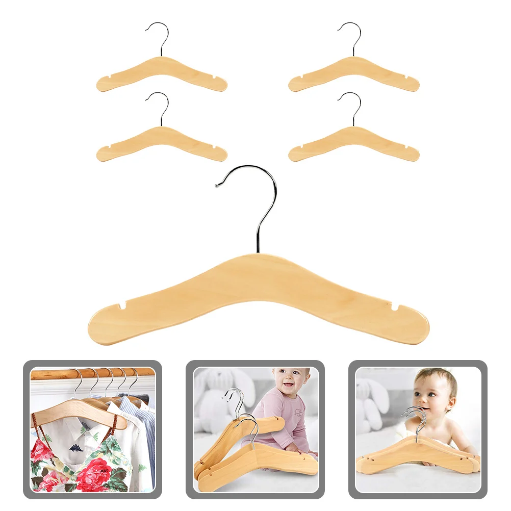 5 قطعة الشماعات الخشبية الشماعات مواد من الستانليس ستيل السلس لا نتوءات تخزين شماعات شماعات الملابس