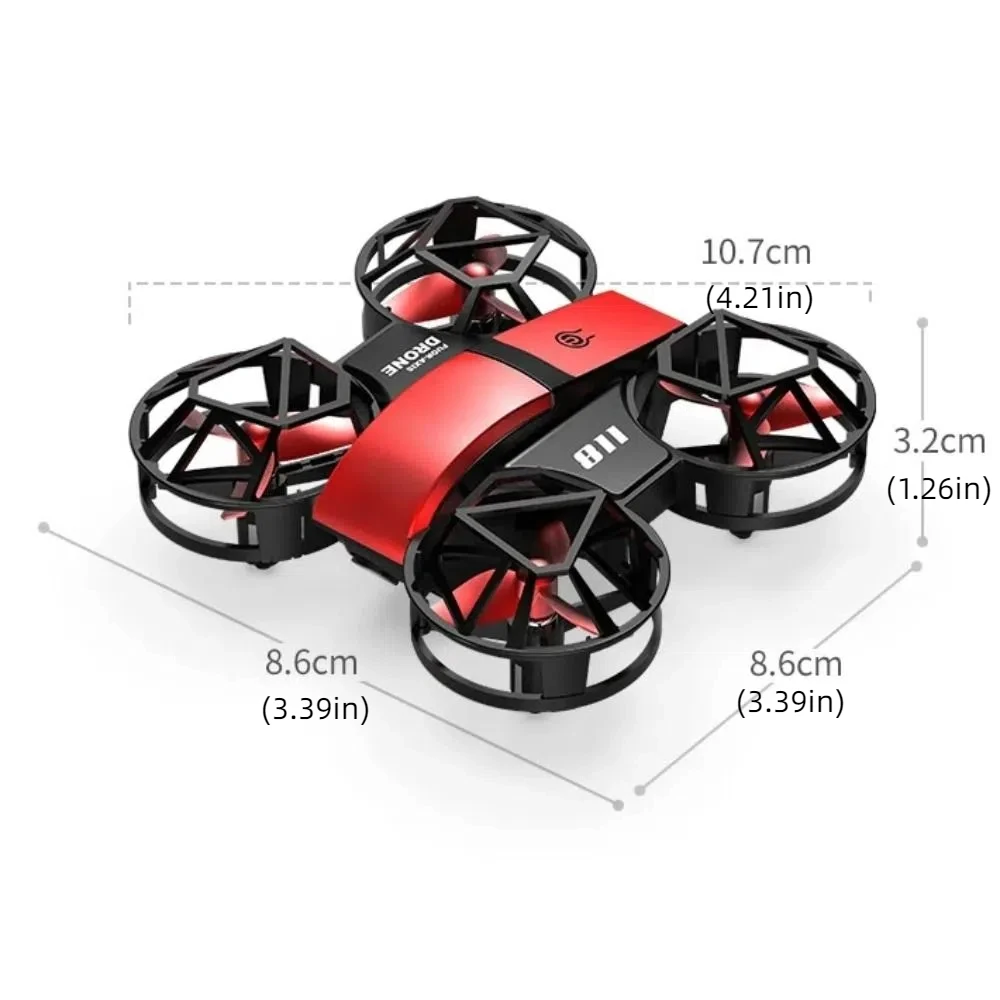 Flying Mini Remote Control Aircraft with Light Rechargeable Rotation Remote Control Drone 360° Rotation Portable