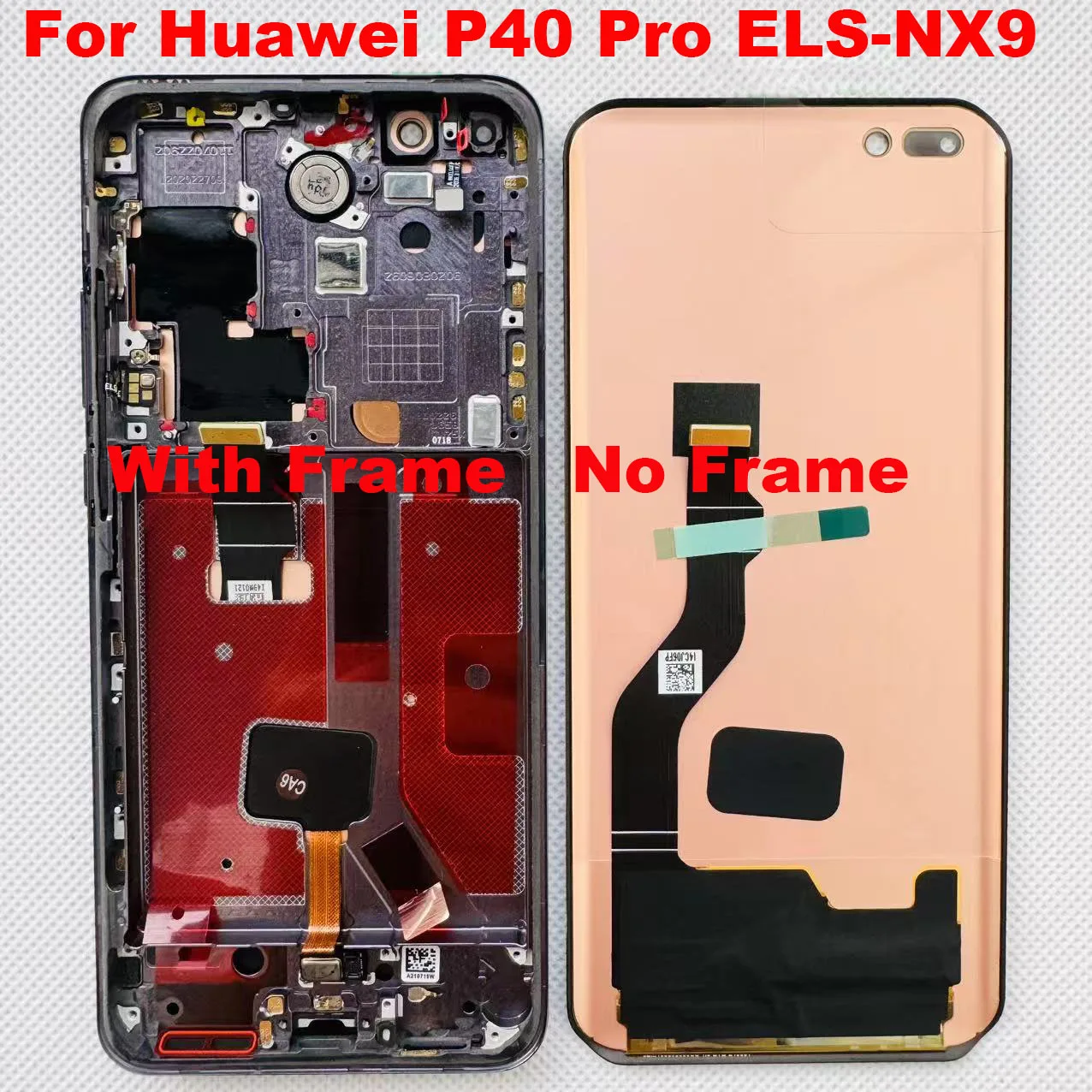 Pantalla táctil de 6,58 pulgadas Original para Huawei P40 Pro LCD ELS-NX9 ELS-N04, digitalizador con marco ELS-NX9 ELS-N04 ELS-AN00 ELS-TN0