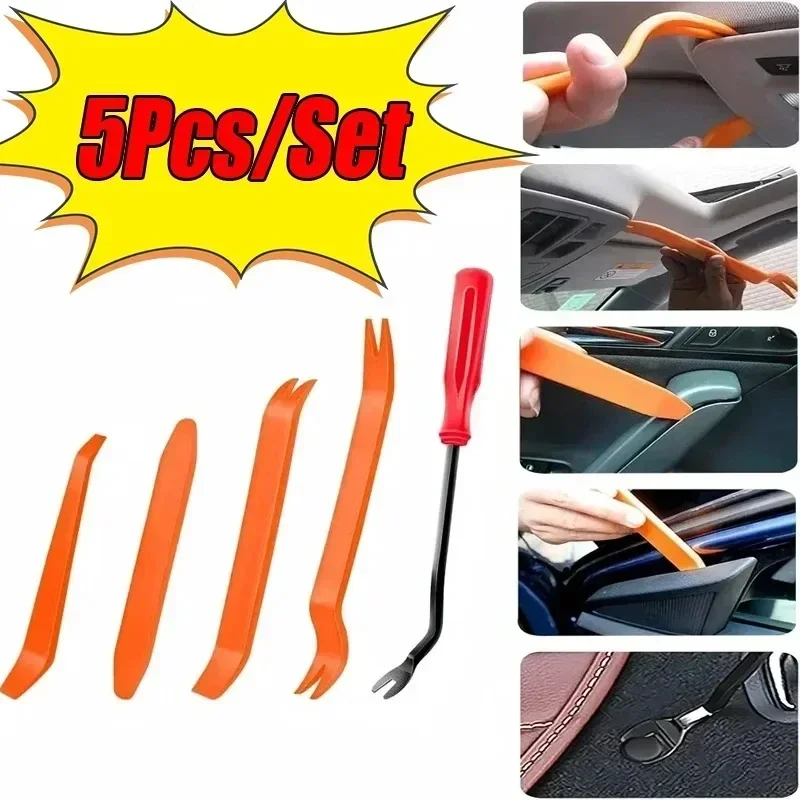 Car Audio Dismantling Tools Small Pry Interior Removal Recorder Navigation Car Installation Pry Bar Plastic Flat Warping Plate