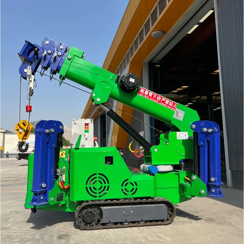 Factory Direct Sale 3Ton 5Ton Indoor Lifting Construction Site Cranes Self-Propelled Crawler Spider Cranes