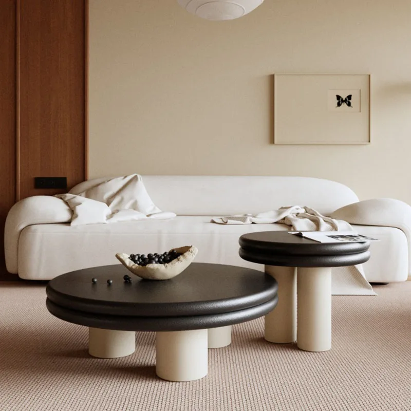 Luxury Wood Coffee Table Tea Modern Round Cute Livingroom Japanese Minimalist Side Table Center Sofa Couchtisch Patio Furniture