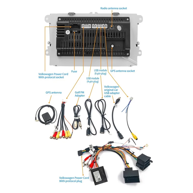 Android Multimedia Player 2Din 9Inch Car Radio For VW Golf 5 6 Passat B6 Jetta MK5 MK6 Support Carplay Android Auto