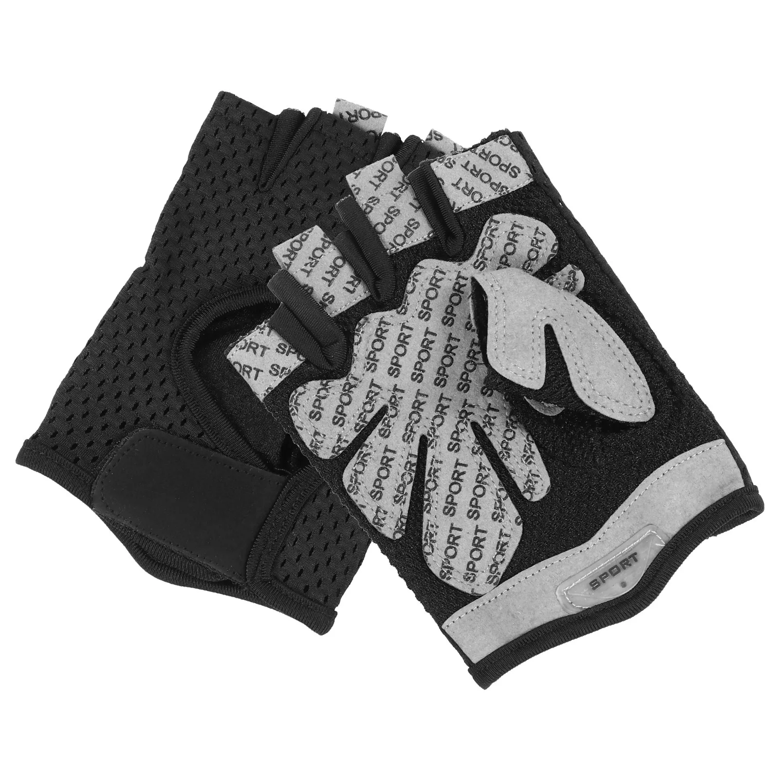 1 Pair Anti-Slip Half Finger Gloves For Cycling Sports Gym Workout Breathable Durable Palm Thickened Fitness Exercise Outdoor