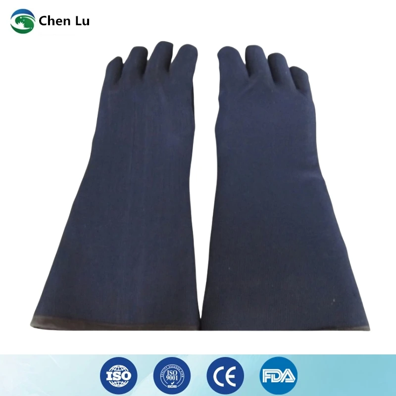 Wysokiej jakości ochronne rękawice ołowiane do ochrony przed promieniowaniem rentgenowskim, do zastosowań w elektrowniach jądrowych, ochrona radiologiczna, rękawice ołowiane o długości 0,35 mmpb, model długi.