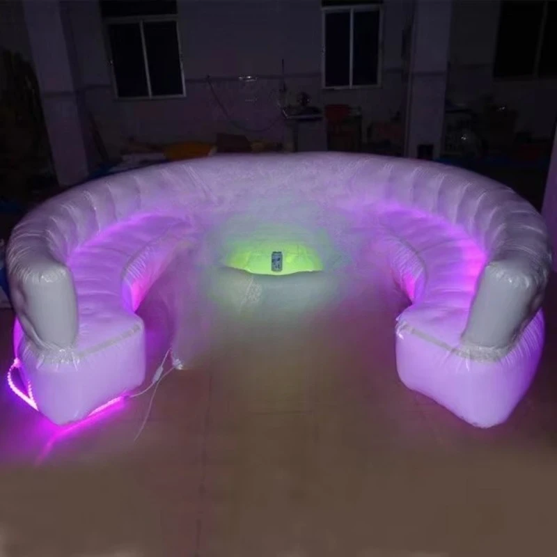 

Giant Inflatable Furniture Air Lounge Sofa With LED Lamp