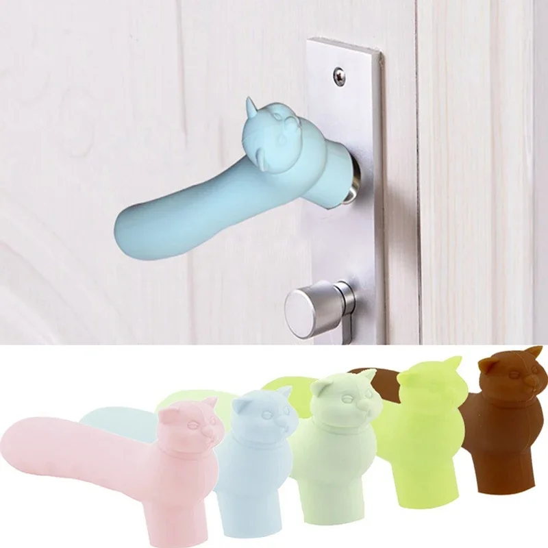 Silicone Door Handle Anti-collision Protection Cover Door Handle Anti-static Silicone Handle Baby Safety Doorknob Pad Case New