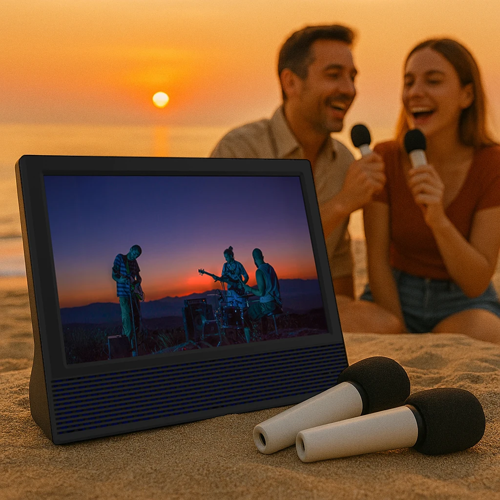 

14 Inch Camping & RV Karaoke TV Wireless Karaoke Speaker with Microphone FM and DTV Function