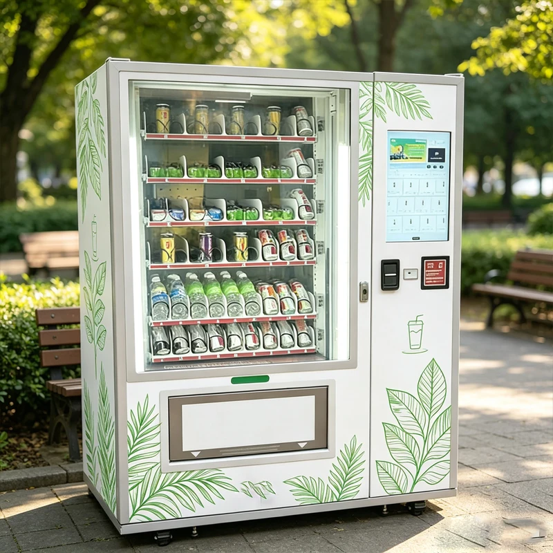 Custom Commercial Beverage Snack Vending Machine Multi Payment Vending Device For Supermarket Retail Store Mall