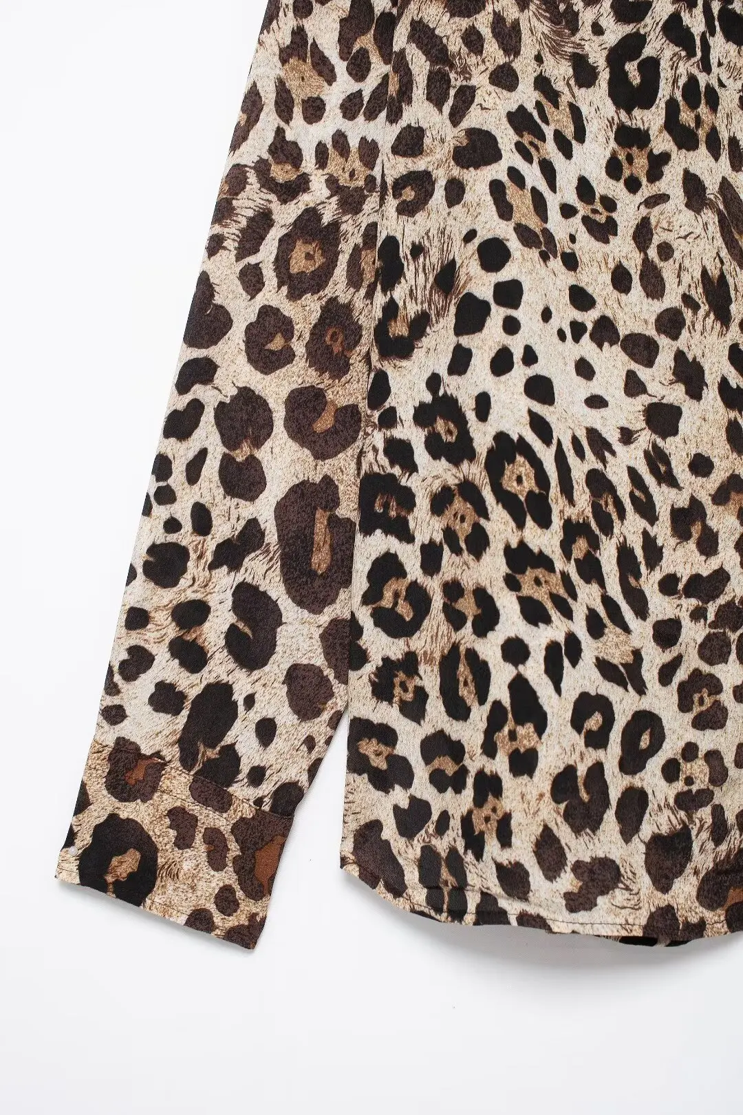 Tangada Women Leopard Print Loose Shirt Long Sleeve 2024 Fashion Female Blouse Tops 3h0597