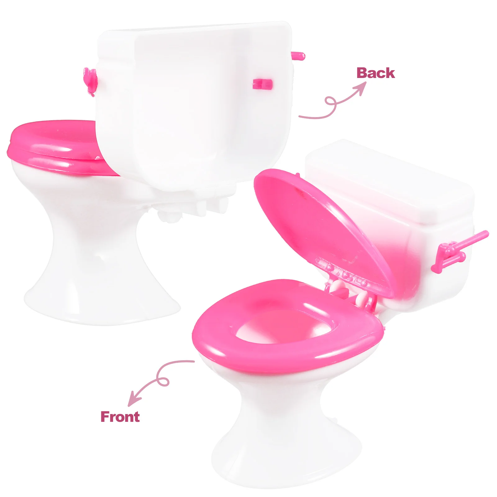 3 Stücke Babyspielzeug Badewanne Puppenhaus Toilette Badezimmer für Kinder Set 750X650X600CM Mini Rosa Möbel