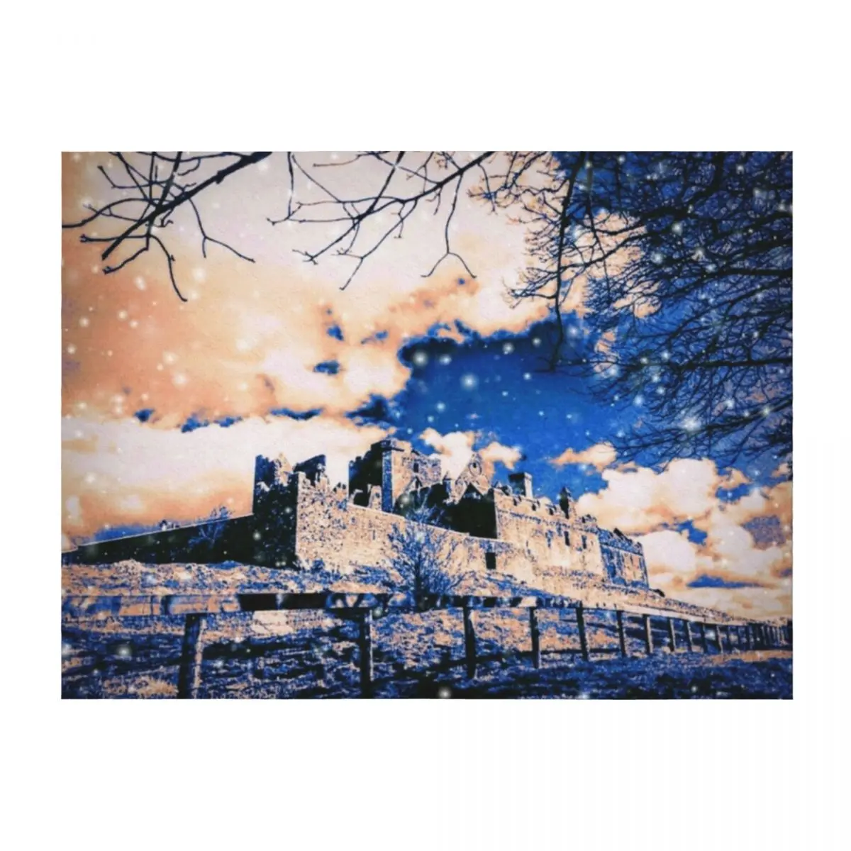 

Rock of Cashel, Ireland Throw Blanket Single Thermal Soft Beds Shaggy Blankets