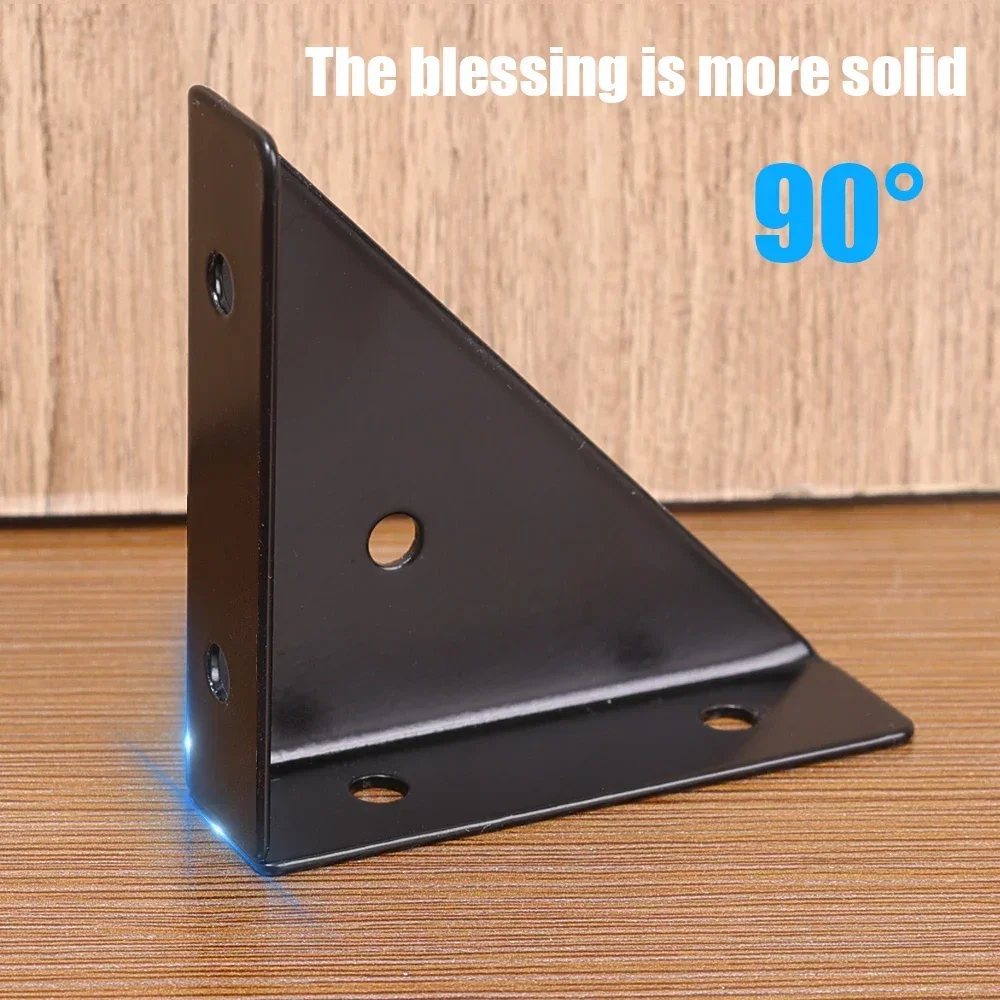 1/4pcs Angle Corner Bracket Fastener Heavy Protector Steel Right Triangular Angle Joint Stand Support Cabinet Furniture Hardware