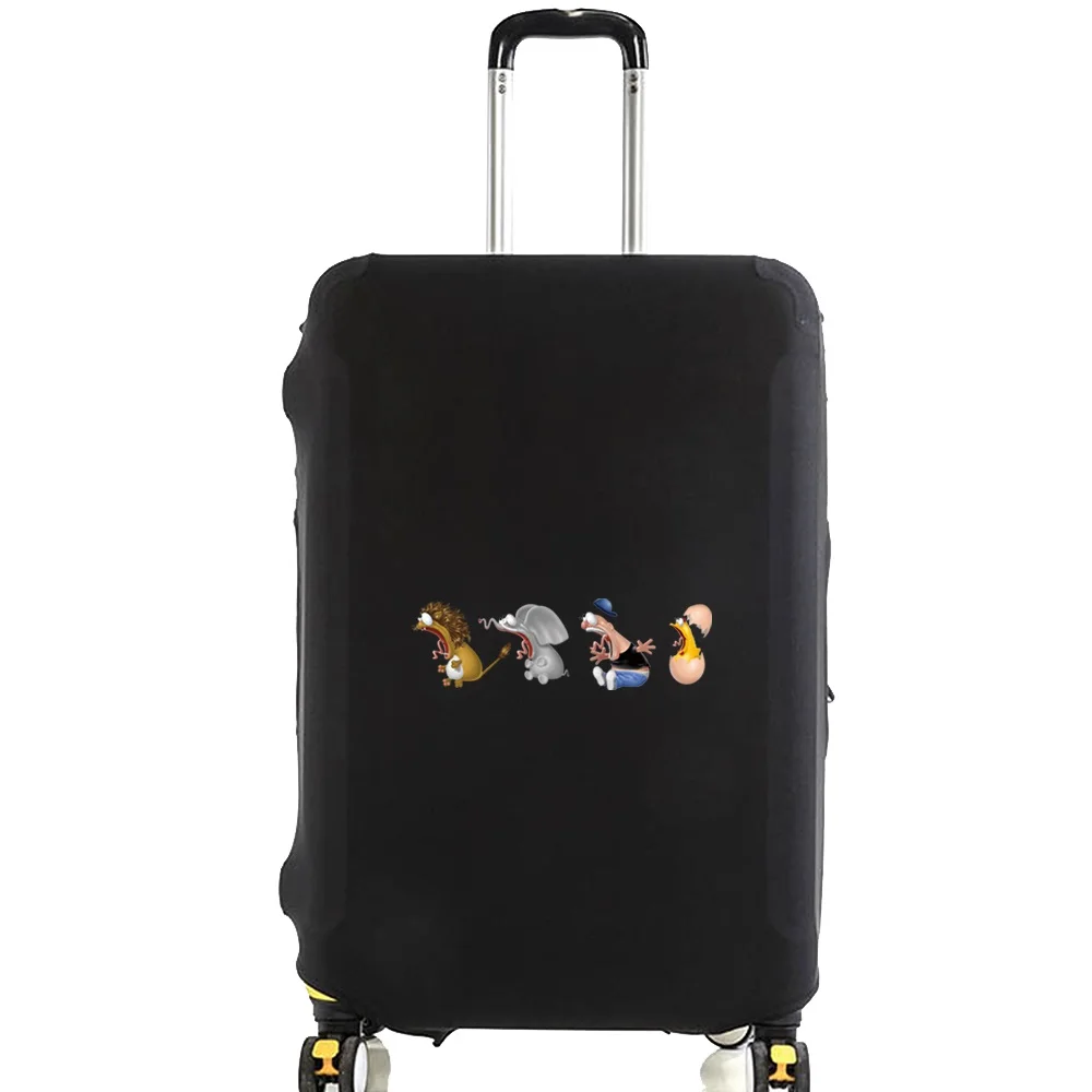 2023 Travel Essentials Suitcase Protective Case Cartoon Print for 18-32 Inch Holiday Traveling Accessories Trolley Luggage Cover