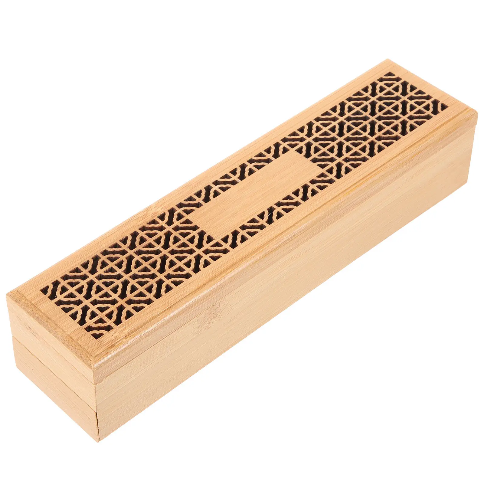 Wooden Incense Box Bamboo Material Exquisite Craftsmanship Multi Functional Tabletop Incense Holder Burner Decorative Storage