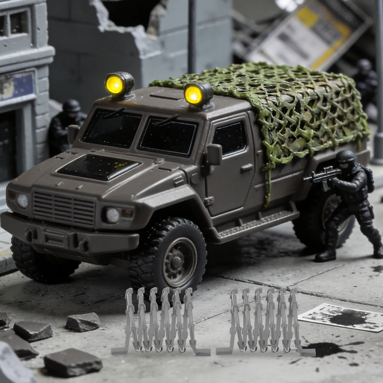 

30 шт. реалистичных миниатюрных барьеров из проволочной сетки-гармошки, пластиковые панели с колючей проволокой для военных диорам и полевых сцен