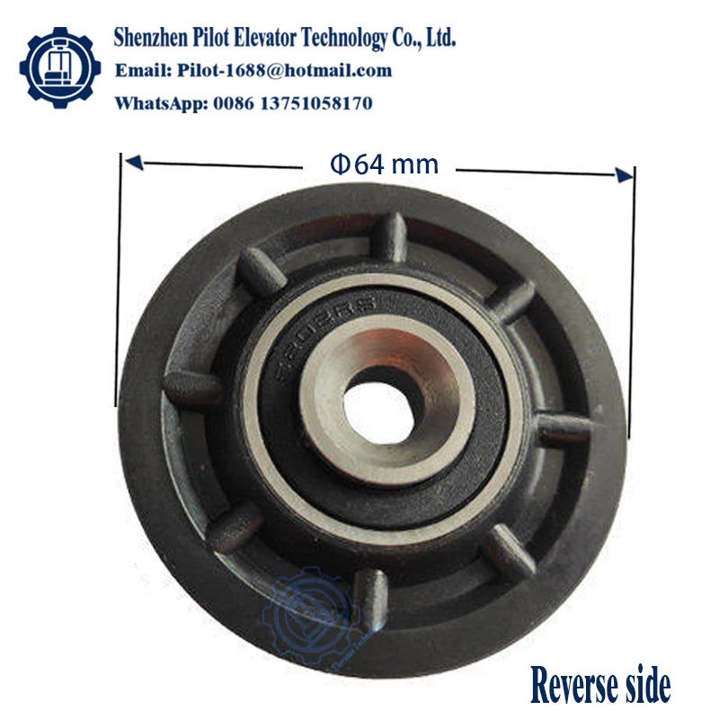 Steel Double Folding Elevator Door Wheel 5200 5400 5500 Wire Rope Selcom Door Roller Wire Rope Sheave 3201.05.0010