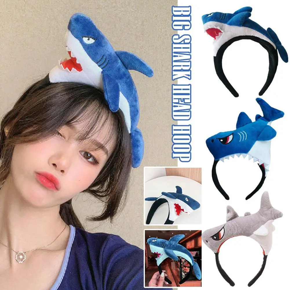 

Lovely Girls Shark Headband For Girls Gift Funny Carp Hairband Wide-Brimmed Hair Hoop For Prom Birthday Christmas Hair Acce M8E4