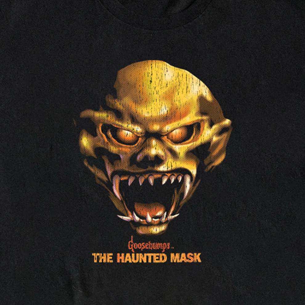 Vintage 90s Goosebumps The Haunted Mask Horror Book Graphic T-Shirt Cotton Men Women Streetwear Tee
