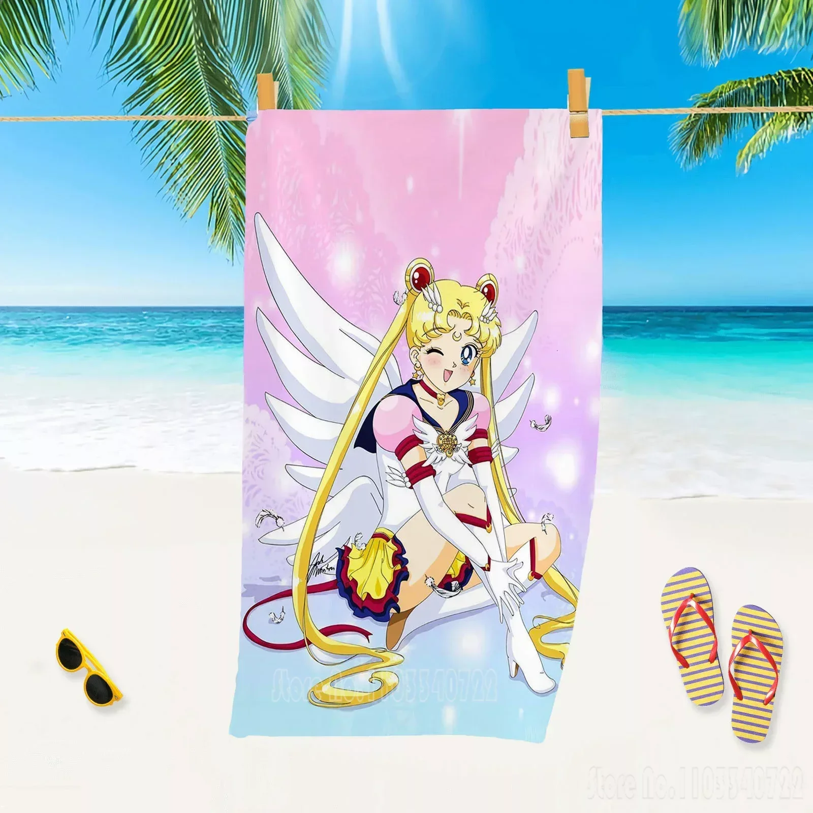 Sailor Moon Princess Pretty Girl Bath Towels Microfiber Beach Swimming Towel Decor for Adults Kids Gift 75x150cm