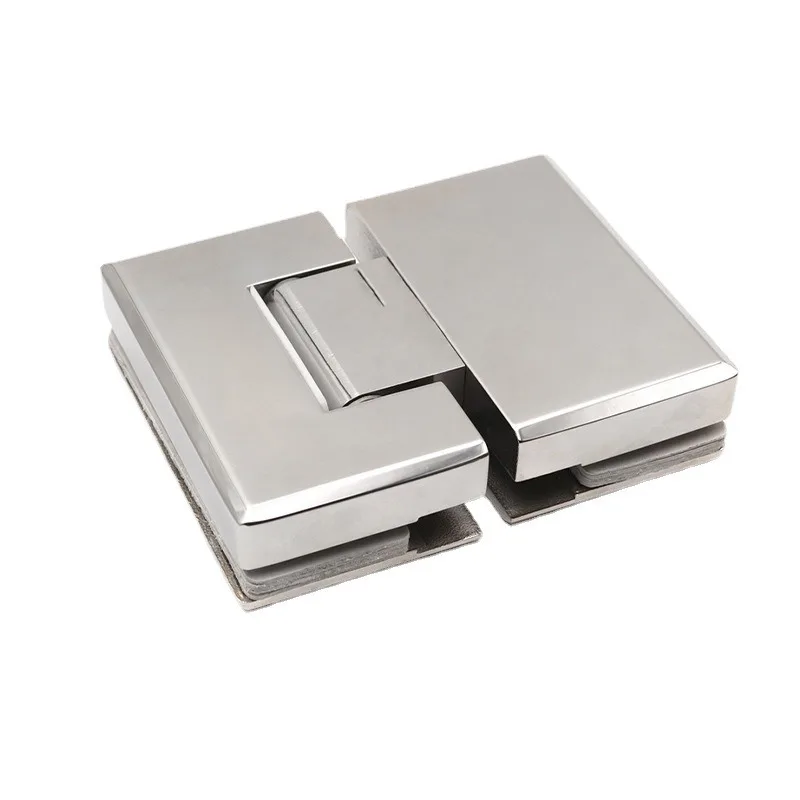 For 304 Stainless Steel Glass Clip 180 Degree Double Open Hinge Hinge Tempered Glass Fixing Clip, Folding Door Casement