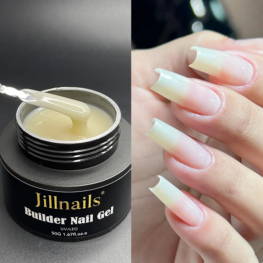 Jillnails 50Ml Natuurlijke Nagels Gel Builder Extensie Nagelgel Gebouw Zelfnivellering 50G