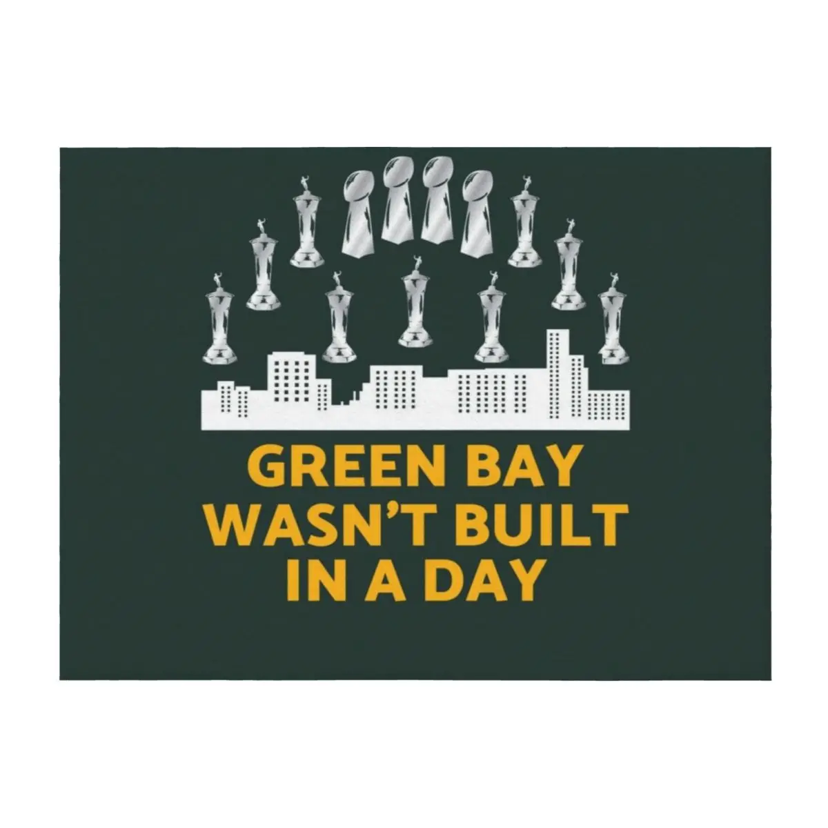 

Green Bay Wasn't Built In A Day Throw Blanket halloween Softest Beach cosplay anime Blankets