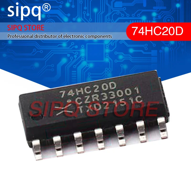 

100PCS/LOT 74HC20D,653 74HC20D 2V~6V 2uA 2 15ns@6V,50pF NAND Gates SOP-14 Gates NEW Original