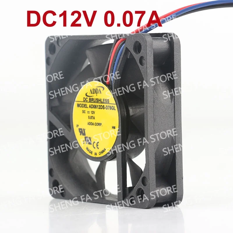 AD0612DS-D76GL AC EC 6015 60X60X15MM 6CM 3-wire monitoring power supply Board Ultra-quiet ADDA 24V 48V DC 12V 0.07A cooling fan