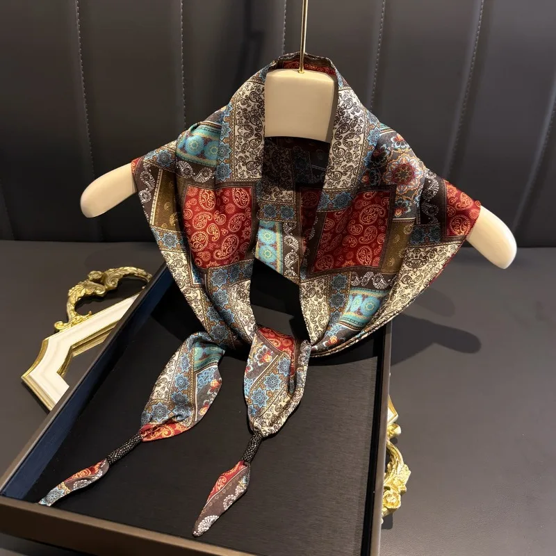 Temperament Triangle Scarf Casual Women High Looks Fashionable Versatile Small Scarf Waist Scarf Women Accessories Wholesale